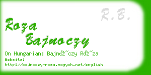 roza bajnoczy business card